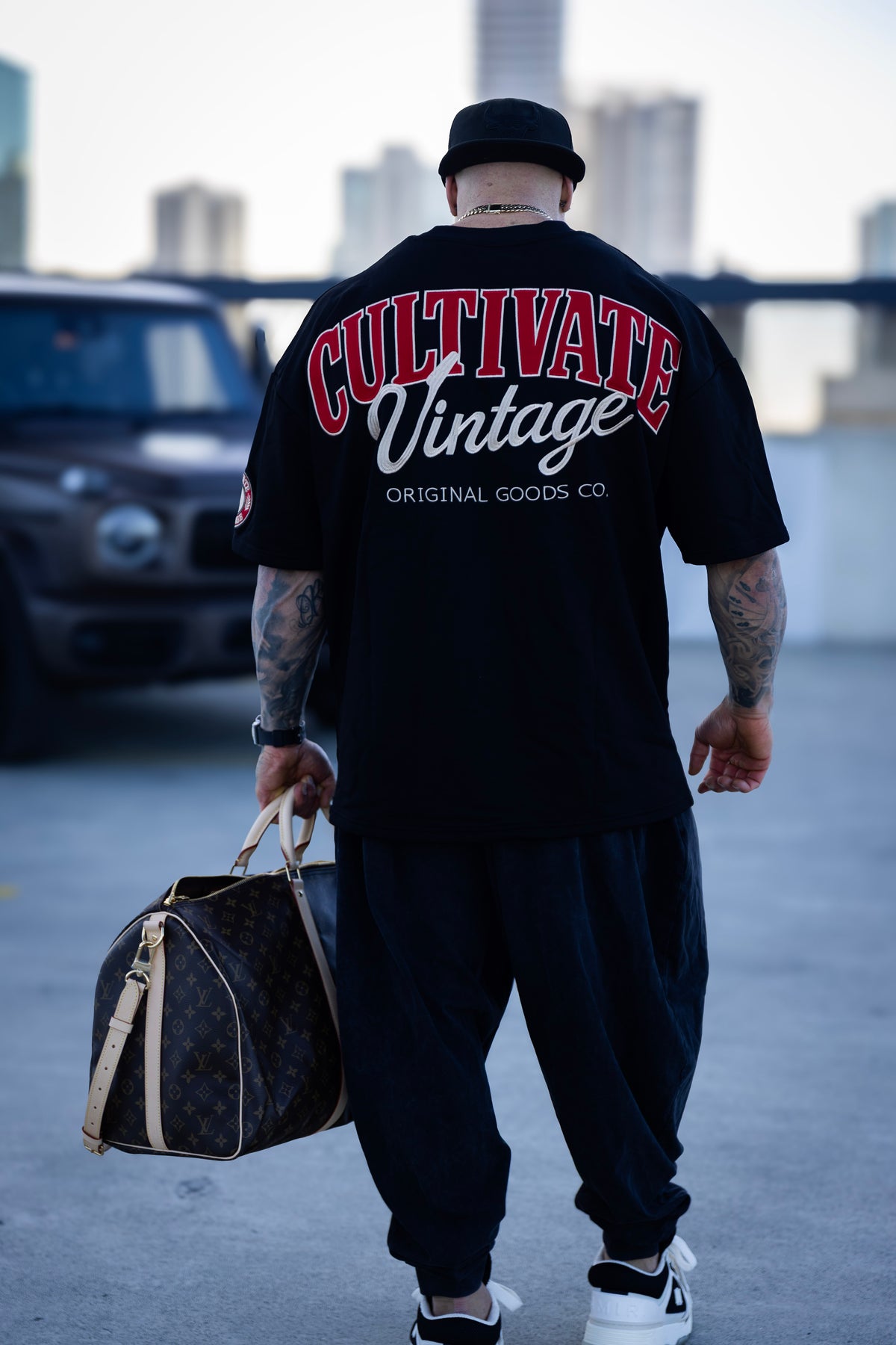 CULTIVATE - VINTAGE "BLACK ON ROYAL RED"