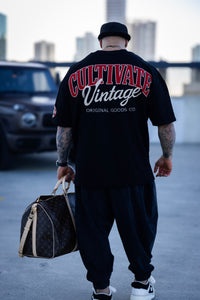 CULTIVATE - VINTAGE "BLACK ON ROYAL RED"