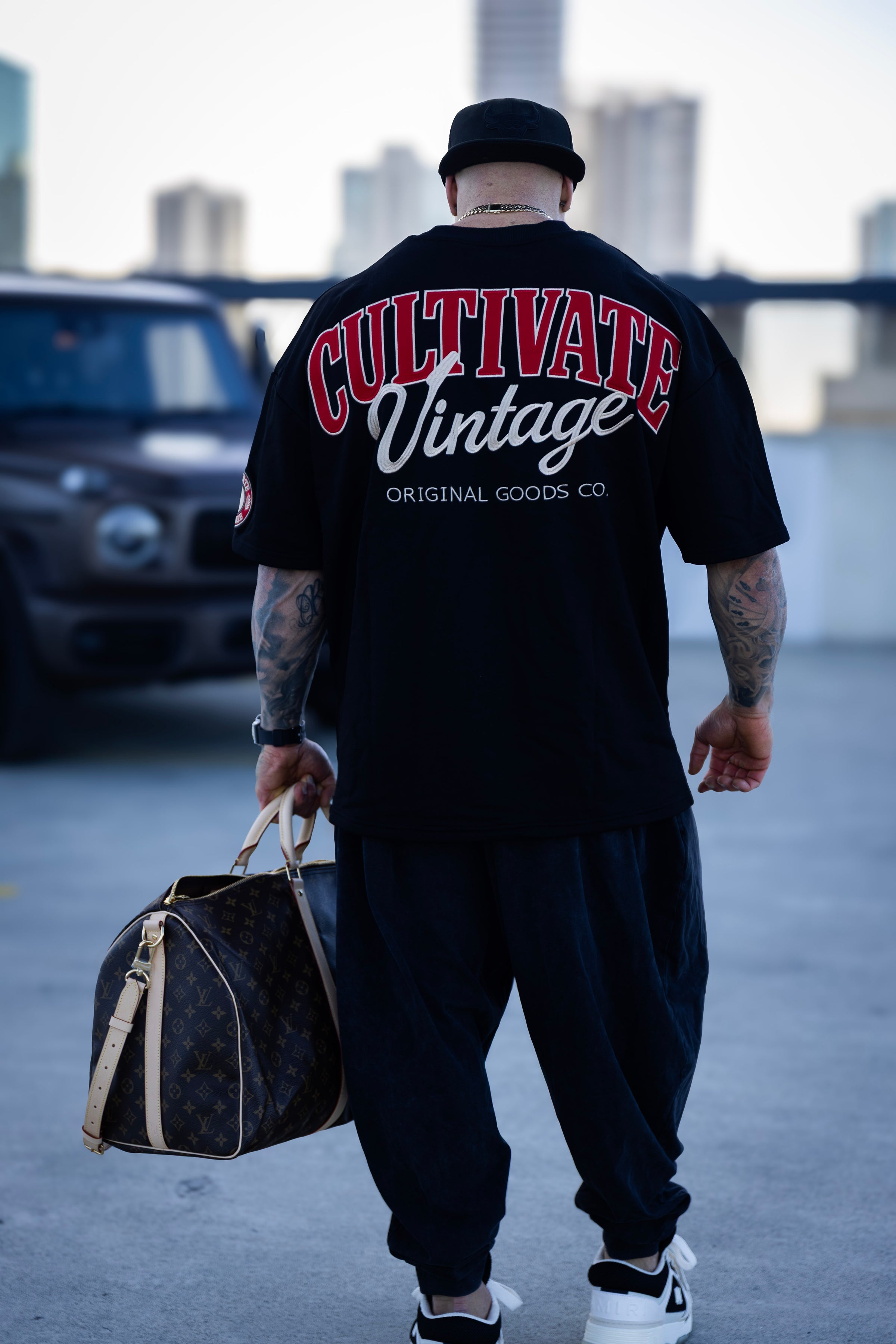 CULTIVATE - VINTAGE "BLACK ON ROYAL RED"