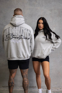 CULTIVATE - HOODIE "TITANIUM GREY ON WHITE"