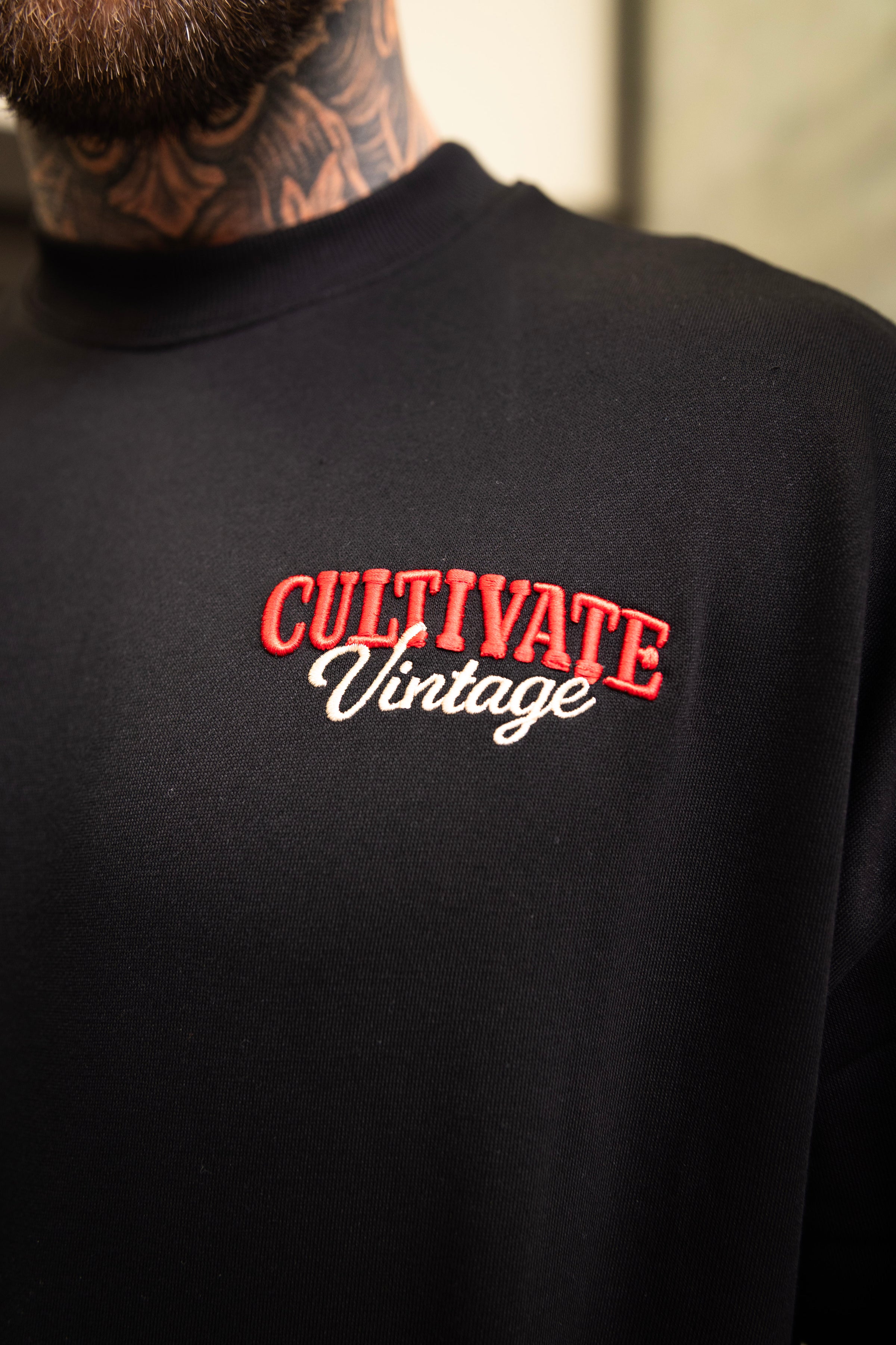 CULTIVATE - VINTAGE "BLACK ON ROYAL RED"