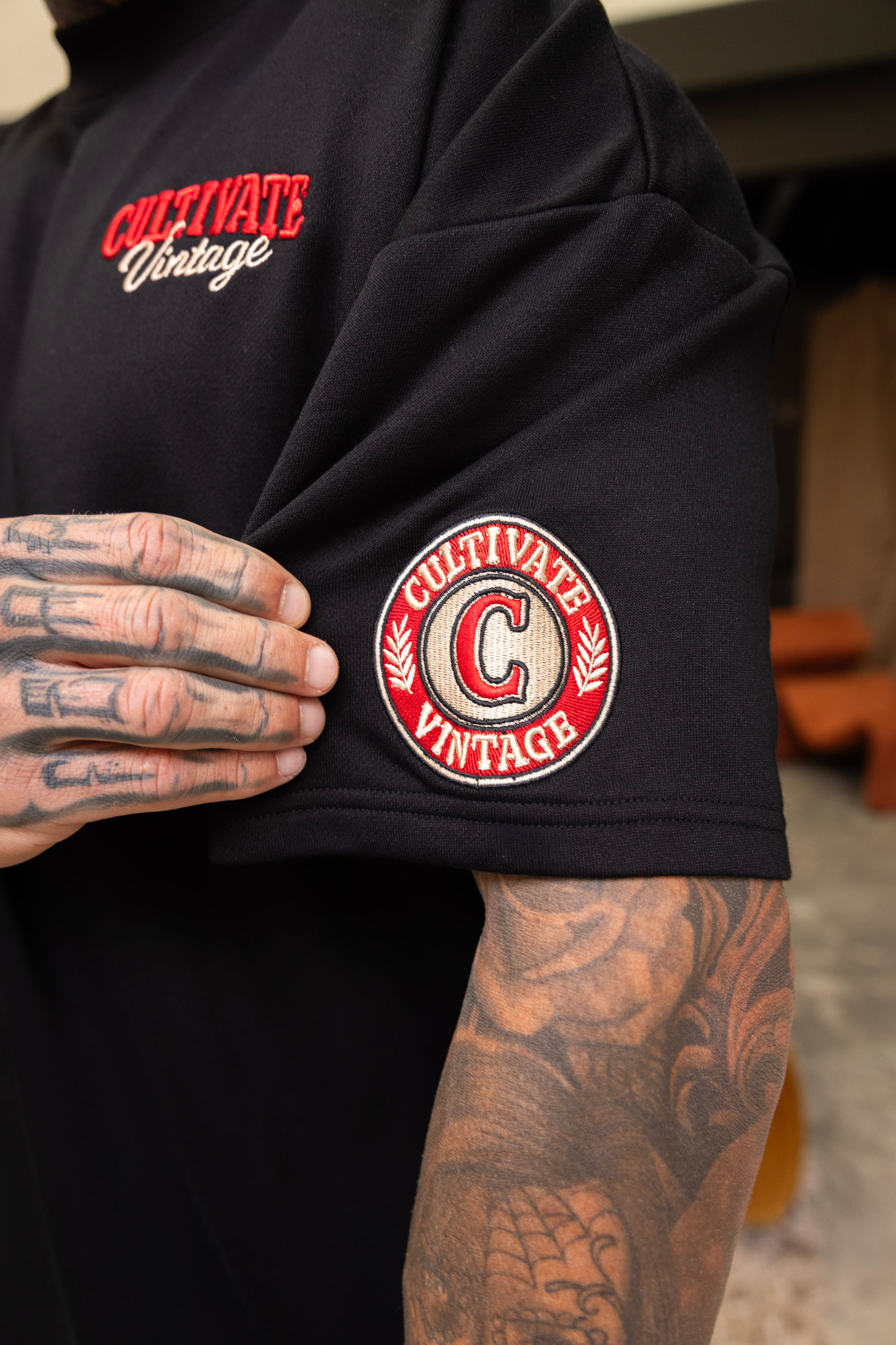 CULTIVATE - VINTAGE "BLACK ON ROYAL RED"