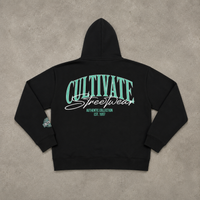CULTIVATE - HOODIE "BLACK ON TIFFANY BLUE"