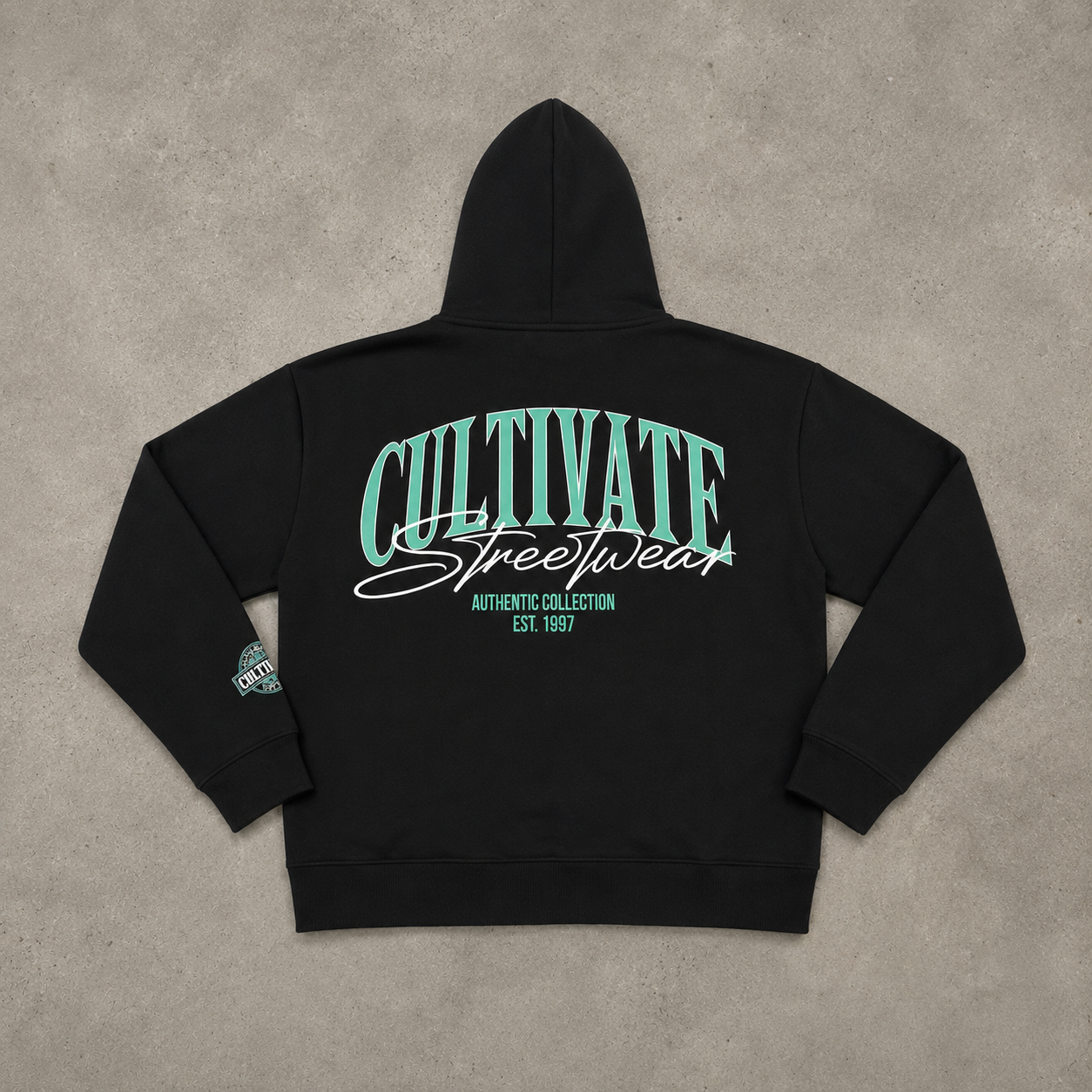 CULTIVATE - HOODIE "BLACK ON TIFFANY BLUE"