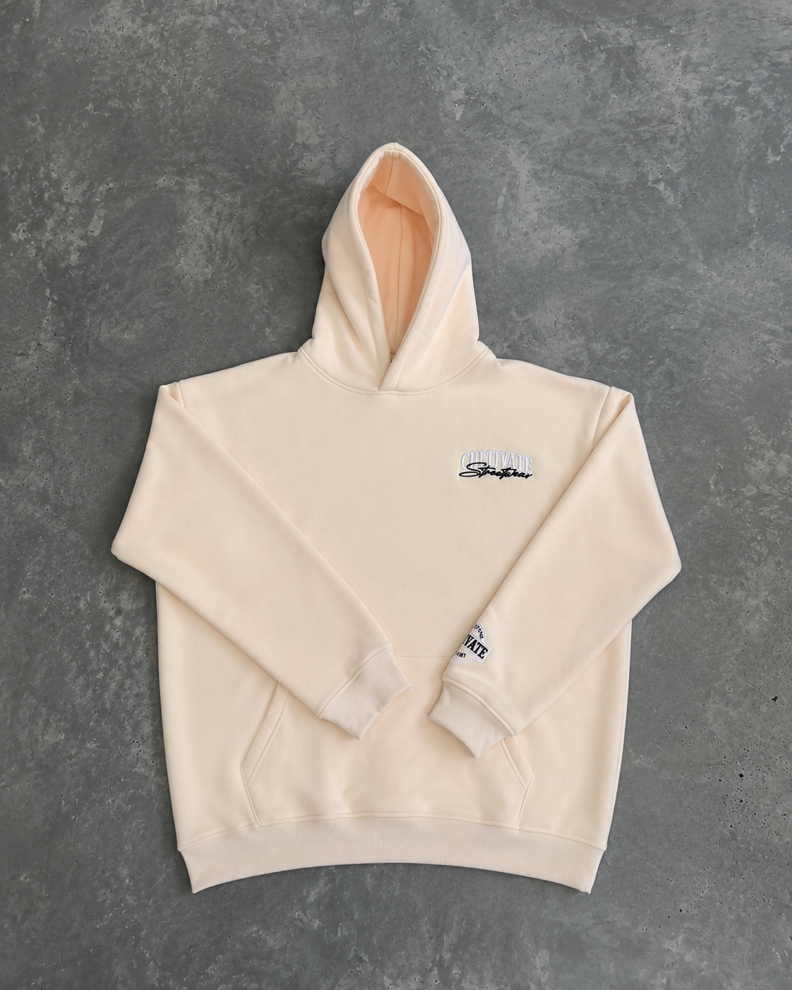 CULTIVATE - HOODIE "VANILLA CREAM ON OFF WHITE"