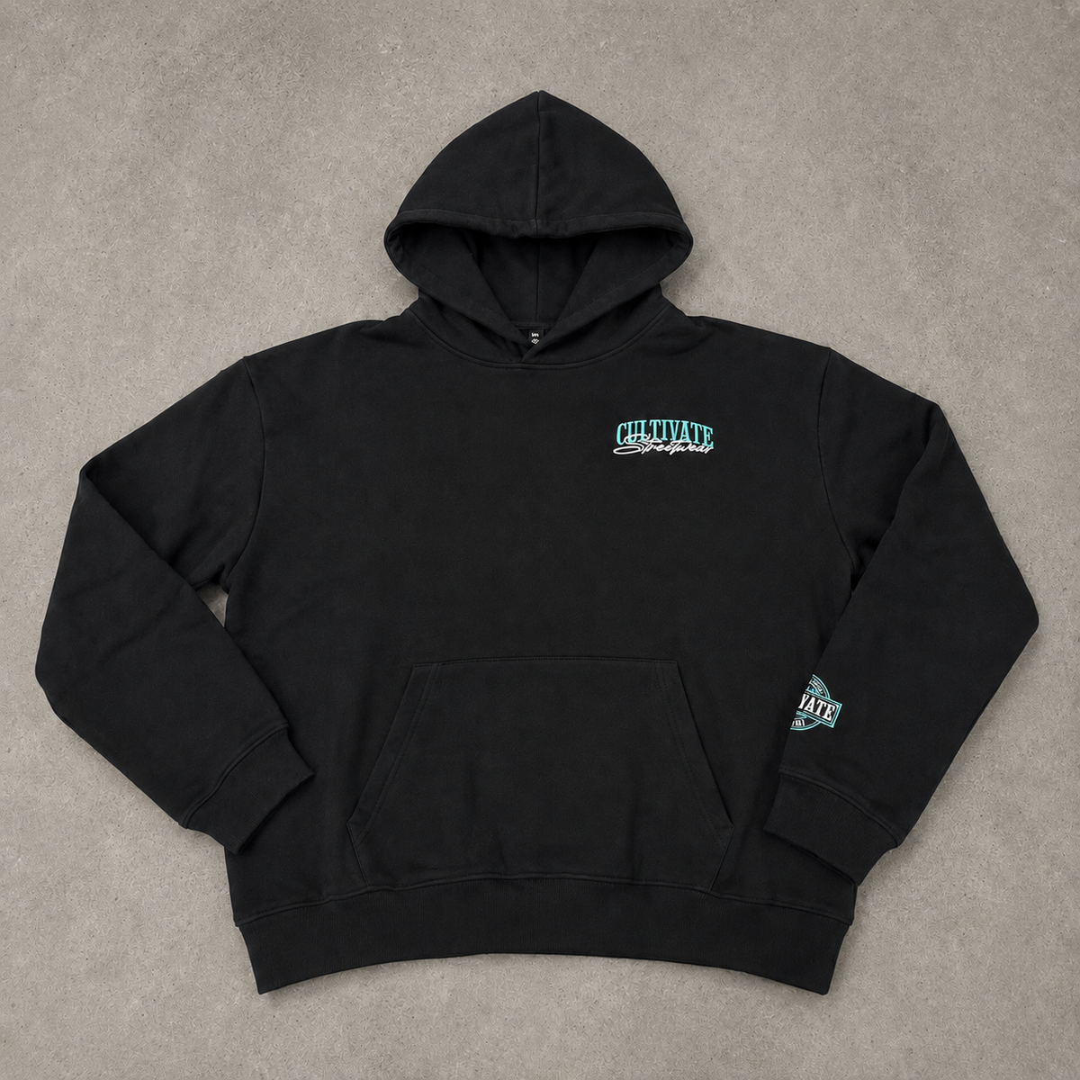 CULTIVATE - HOODIE "BLACK ON TIFFANY BLUE"