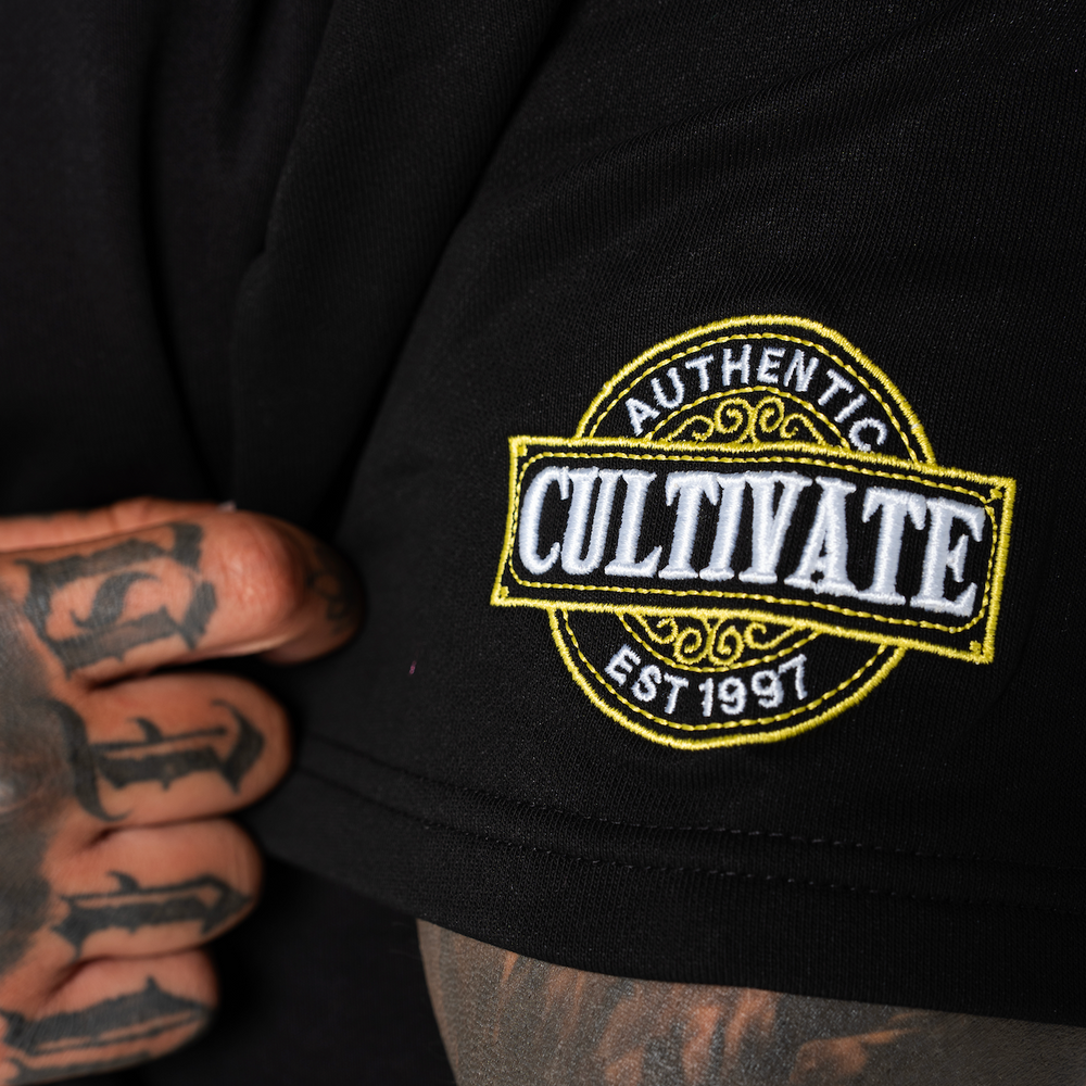 
                      
                        Cultivate - Authentic “Black on Electric Yellow”
                      
                    