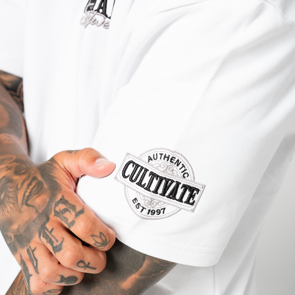 
                      
                        Cultivate - Authentic “White on Slate Grey”
                      
                    