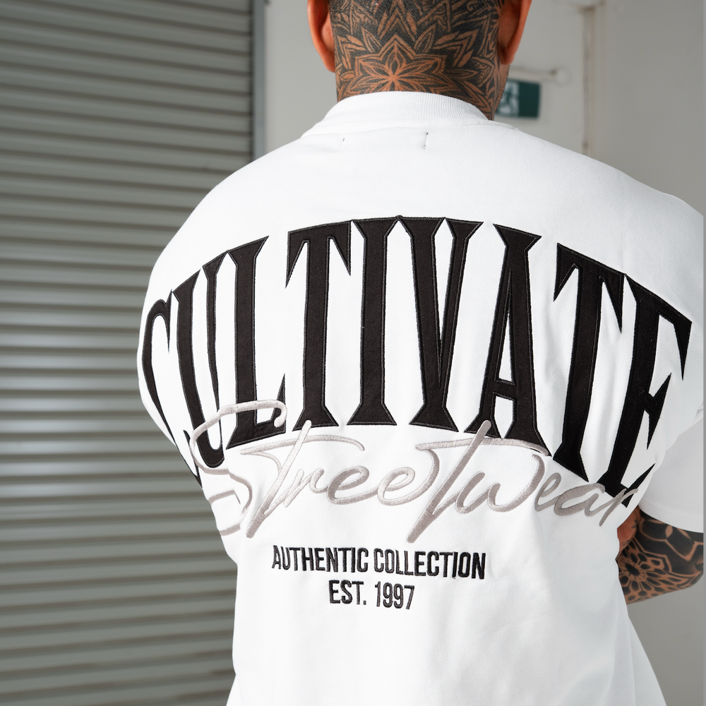 
                      
                        Cultivate - Authentic “White on Slate Grey”
                      
                    