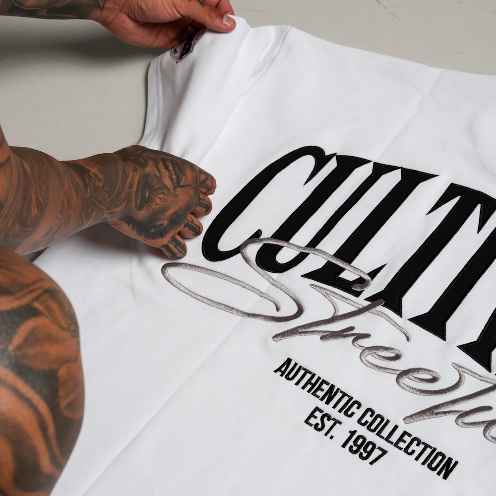 
                      
                        Cultivate - Authentic “White on Slate Grey”
                      
                    