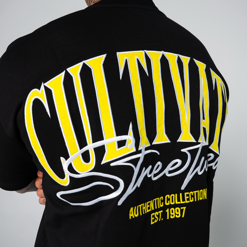 
                      
                        Cultivate - Authentic “Black on Electric Yellow”
                      
                    