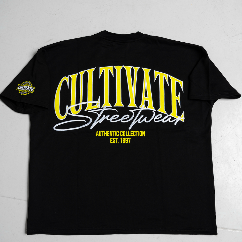 
                      
                        Cultivate - Authentic “Black on Electric Yellow”
                      
                    