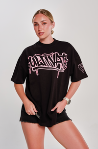 CULTIVATE - GRAFFITI DRIP “BLACK ON BABY PINK”