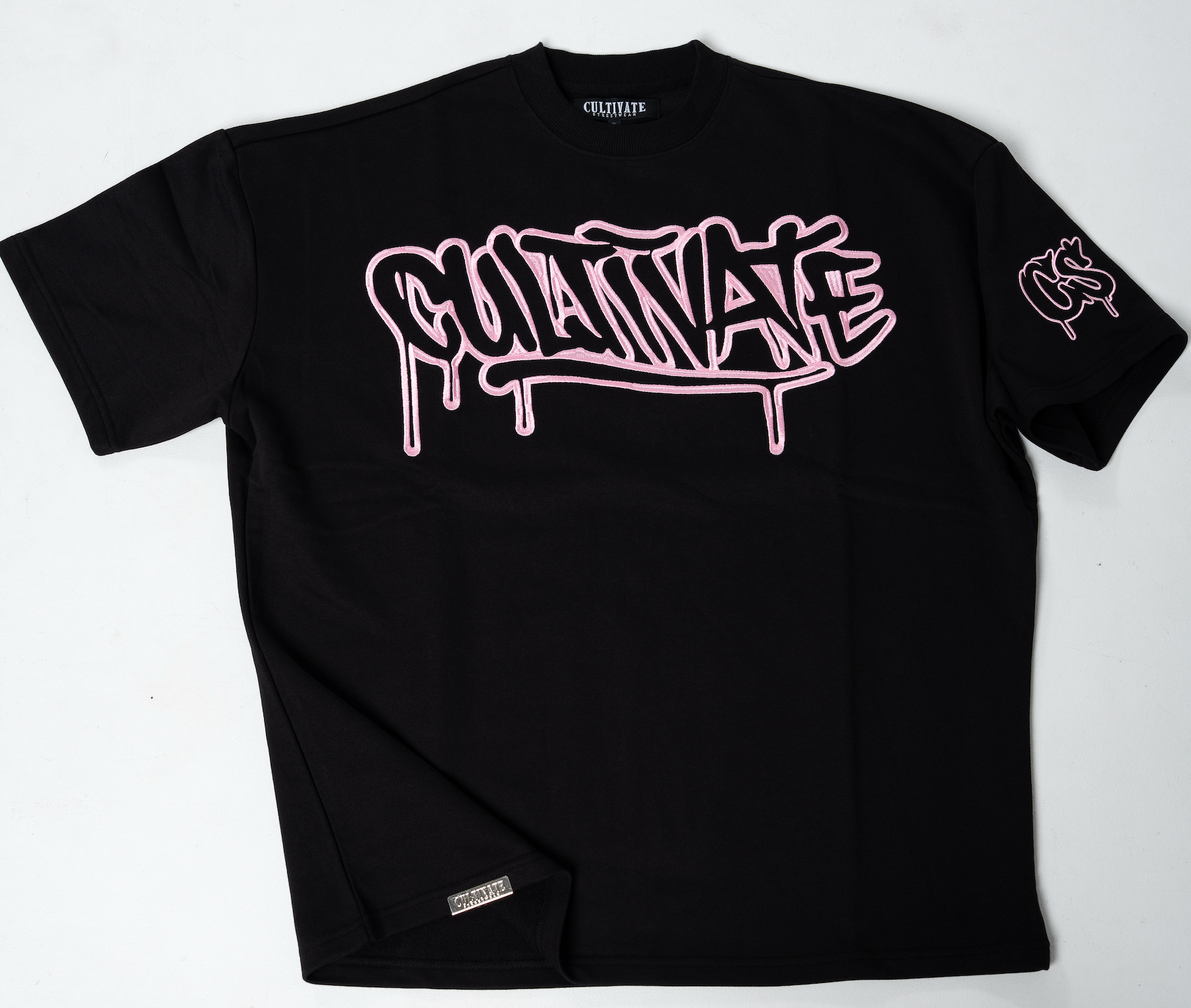 CULTIVATE - GRAFFITI DRIP “BLACK ON BABY PINK”