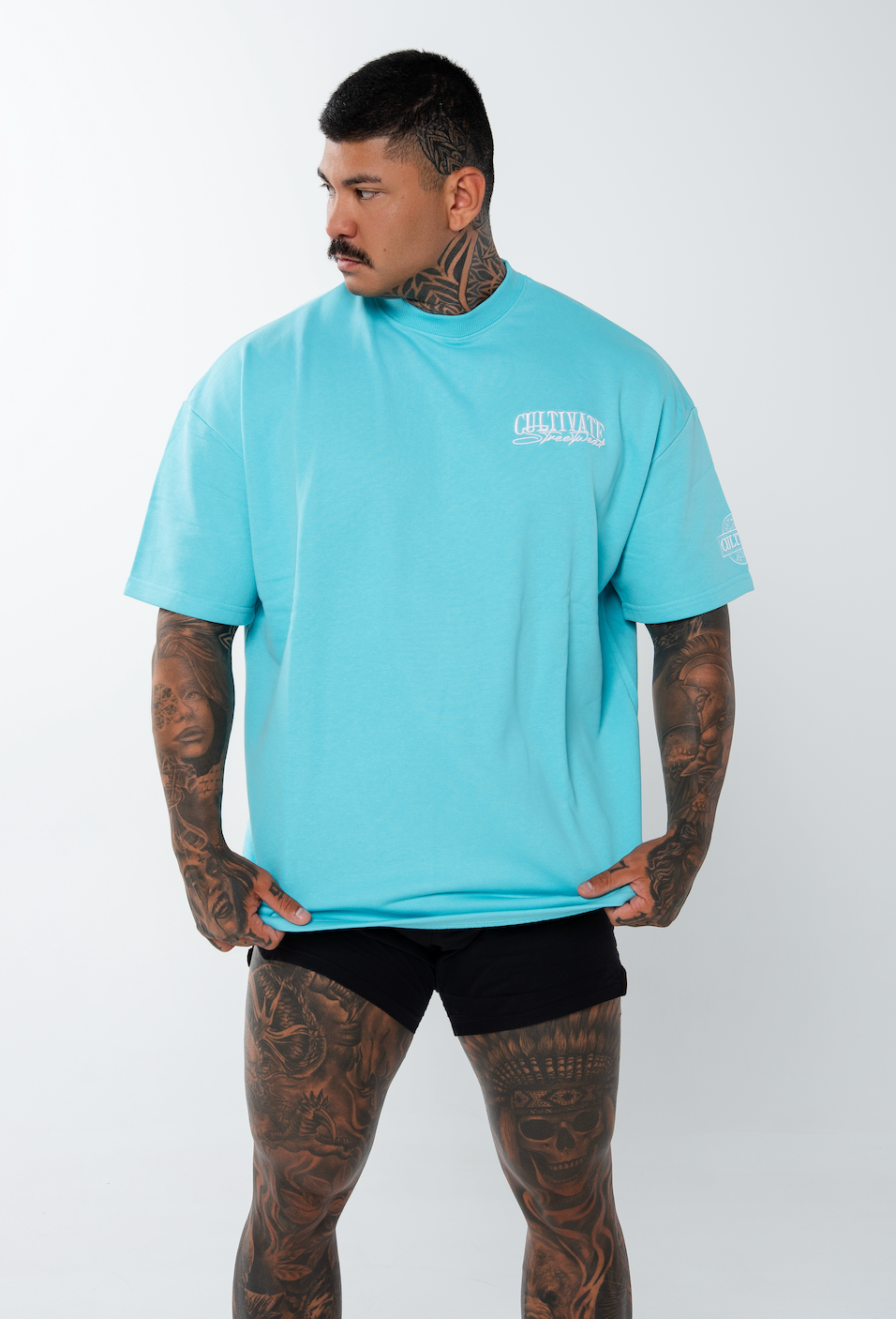 CULTIVATE - AUTHENTIC “AQUA ICE BLUE ON OFF WHITE”