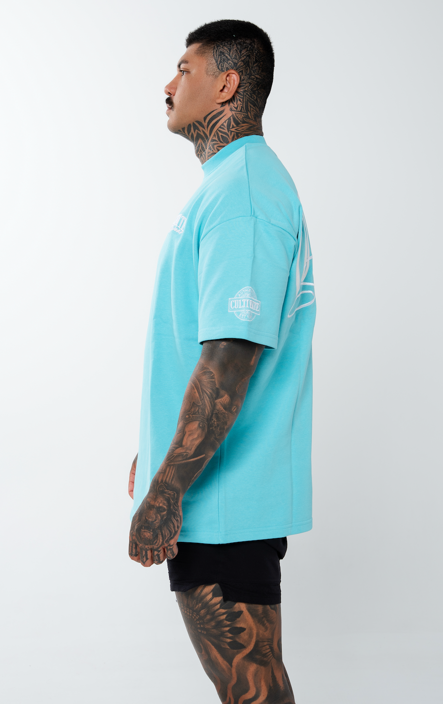 CULTIVATE - AUTHENTIC “AQUA ICE BLUE ON OFF WHITE”