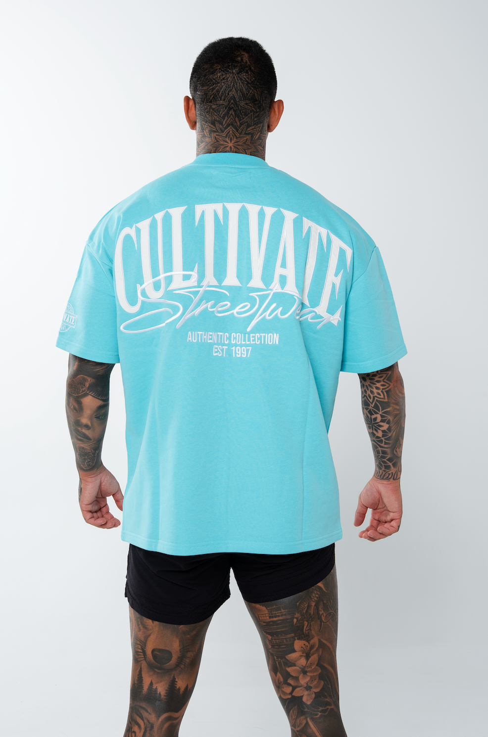 CULTIVATE - AUTHENTIC “AQUA ICE BLUE ON OFF WHITE”