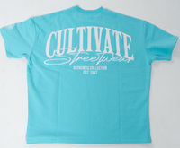 CULTIVATE - AUTHENTIC “AQUA ICE BLUE ON OFF WHITE”