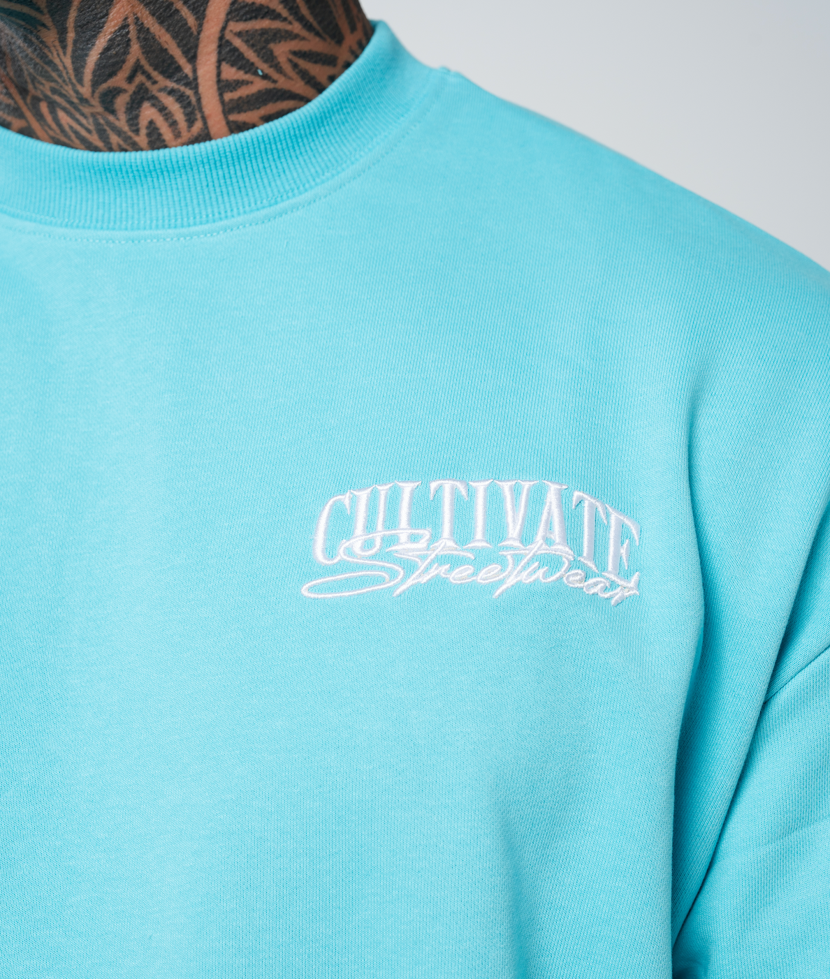CULTIVATE - AUTHENTIC “AQUA ICE BLUE ON OFF WHITE”