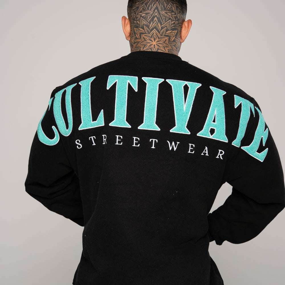 Cultivate - Black On Tiffany Blue